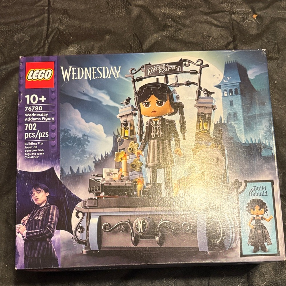 Lego Wednesday Addams Figure Playset - Black, Purple, Gray